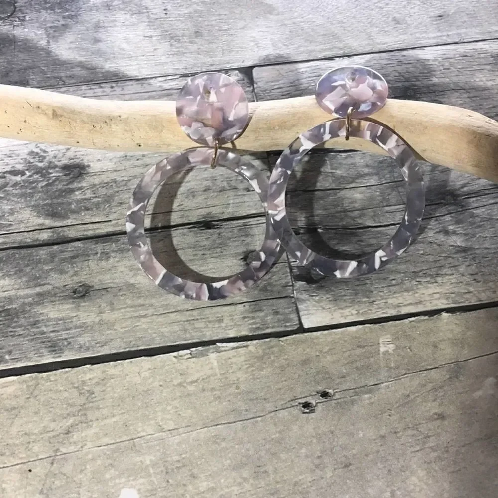 Acrylic hoop earrings